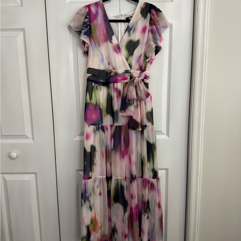 DKNY Multicolor Floral Maxi Dress